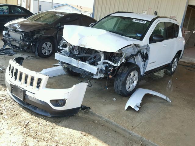 1C4NJCBAXED801299 - 2014 JEEP COMPASS SP WHITE photo 2