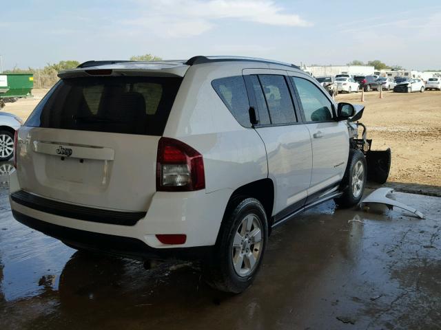 1C4NJCBAXED801299 - 2014 JEEP COMPASS SP WHITE photo 4