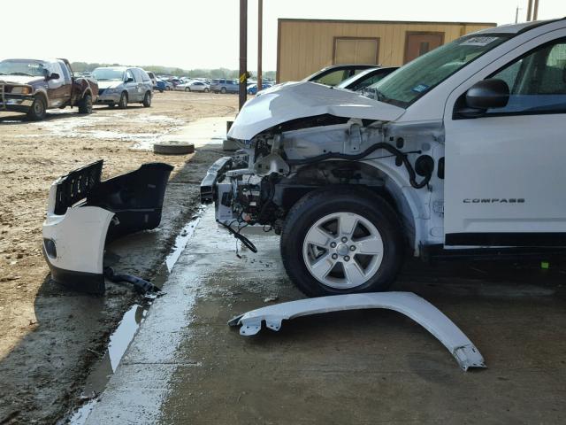 1C4NJCBAXED801299 - 2014 JEEP COMPASS SP WHITE photo 9