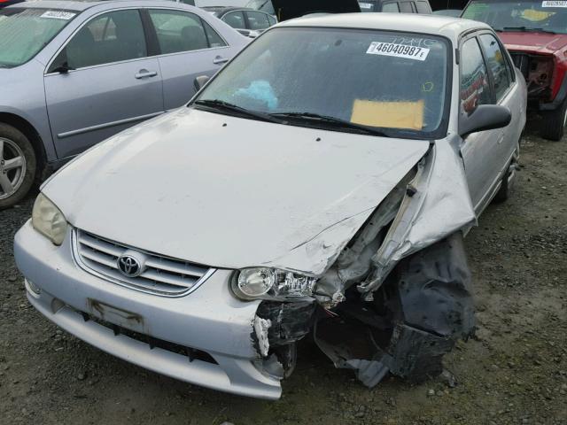 1NXBR12E72Z633356 - 2002 TOYOTA COROLLA CE SILVER photo 2