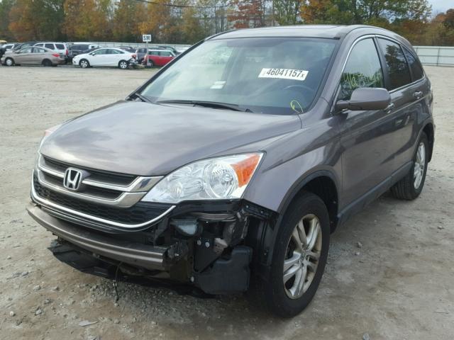 5J6RE4H76AL089259 - 2010 HONDA CR-V EXL GRAY photo 2