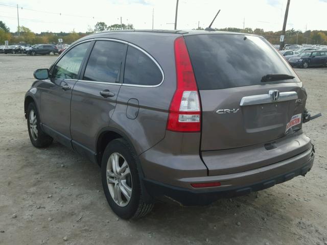 5J6RE4H76AL089259 - 2010 HONDA CR-V EXL GRAY photo 3