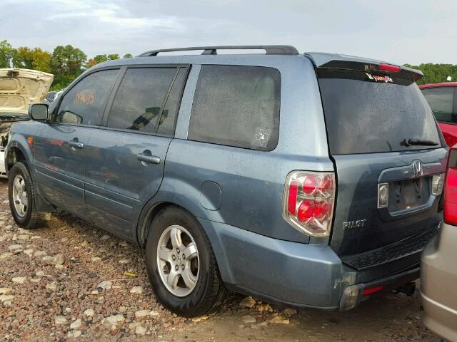 5FNYF28308B008088 - 2008 HONDA PILOT SE BLUE photo 3