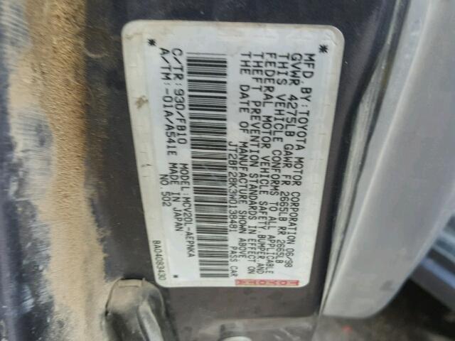 JT2BF28K3W0138481 - 1998 TOYOTA CAMRY LE GRAY photo 10