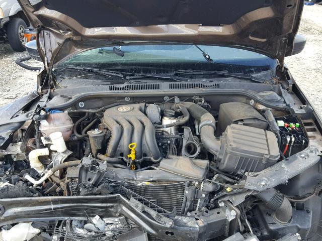 3VW2K7AJ3EM336228 - 2014 VOLKSWAGEN JETTA BASE BROWN photo 7