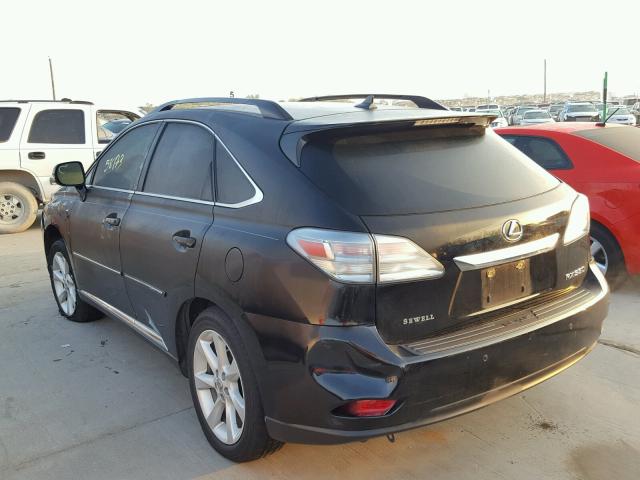 2T2ZK1BA0CC078944 - 2012 LEXUS RX 350 BLACK photo 3