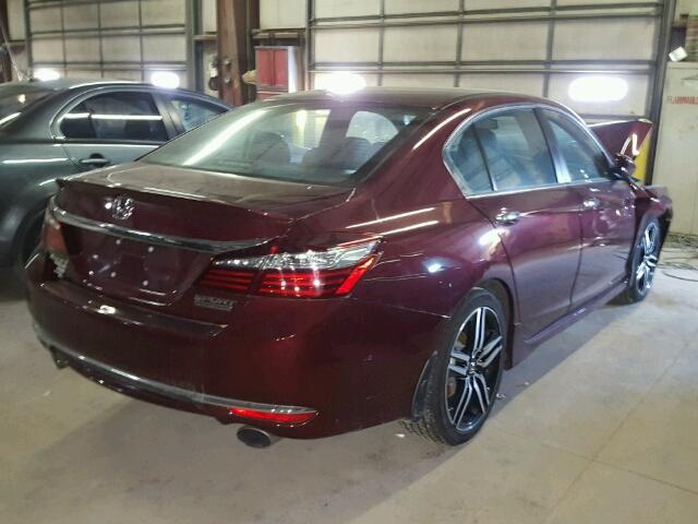 1HGCR2F10HA055764 - 2017 HONDA ACCORD SPO BURGUNDY photo 4