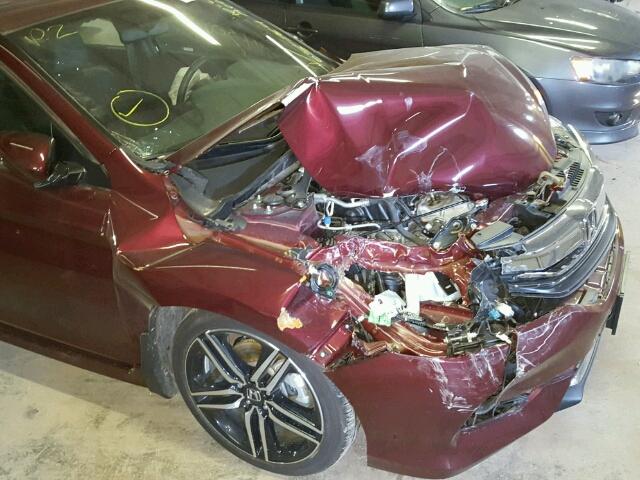 1HGCR2F10HA055764 - 2017 HONDA ACCORD SPO BURGUNDY photo 9