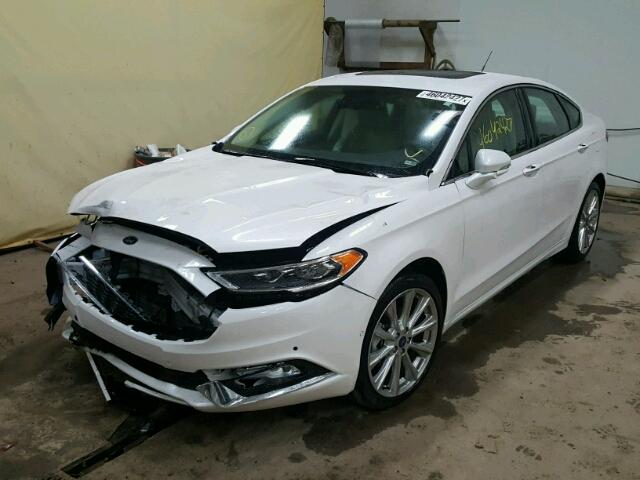 3FA6P0D99HR177968 - 2017 FORD FUSION TIT WHITE photo 2