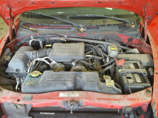 1B4HS48N52F110222 - 2002 DODGE DURANGO SL RED photo 7