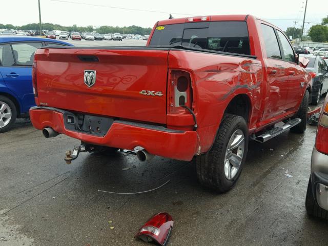 1C6RR7MT1GS188592 - 2016 RAM 1500 SPORT RED photo 4