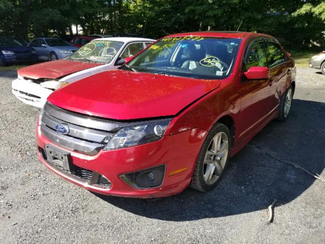 3FAHP0DC9CR298173 - 2012 FORD FUSION SPO RED photo 2