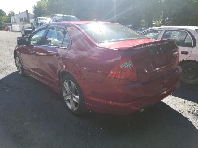 3FAHP0DC9CR298173 - 2012 FORD FUSION SPO RED photo 3