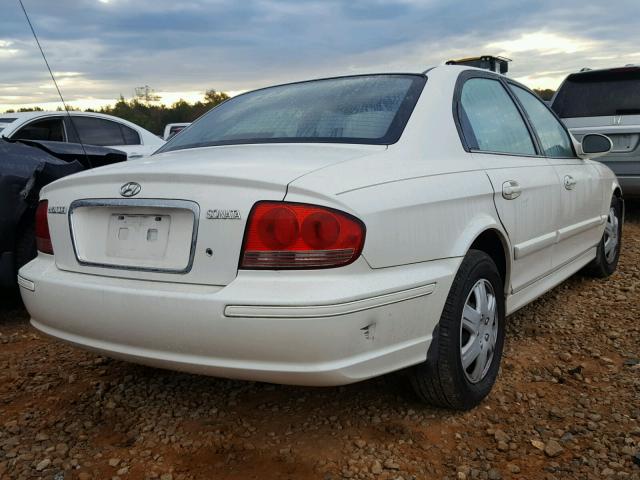 KMHWF25S04A936694 - 2004 HYUNDAI SONATA GL WHITE photo 4