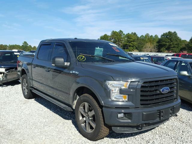 1FTEW1EF1GFC65766 - 2016 FORD F150 SUPER GRAY photo 1