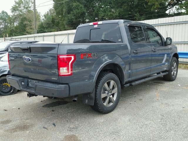 1FTEW1EF1GFC65766 - 2016 FORD F150 SUPER GRAY photo 4