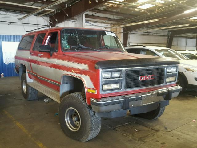 1GDEV16K7MF502346 - 1991 GMC SUBURBAN V RED photo 1