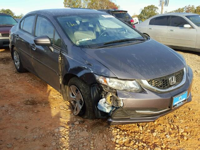 2HGFB2F59EH514243 - 2014 HONDA CIVIC LX GRAY photo 1