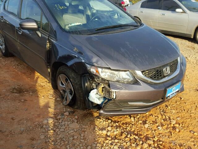 2HGFB2F59EH514243 - 2014 HONDA CIVIC LX GRAY photo 9