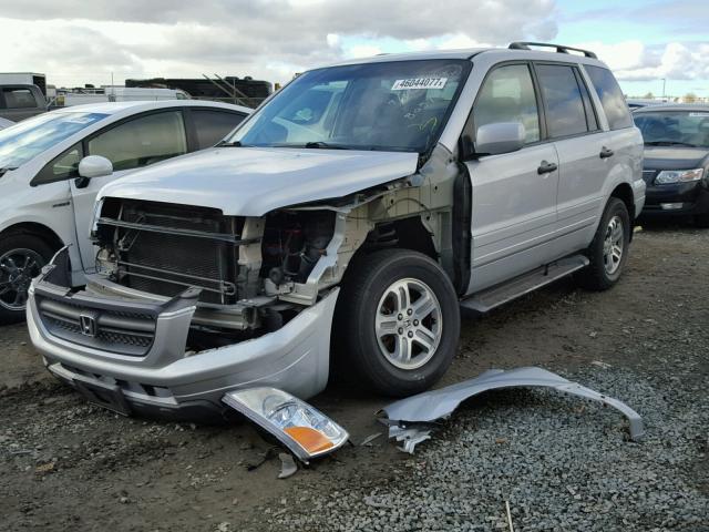 2HKYF18603H608057 - 2003 HONDA PILOT EXL SILVER photo 2