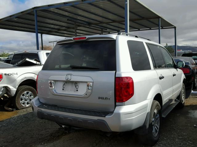 2HKYF18603H608057 - 2003 HONDA PILOT EXL SILVER photo 4