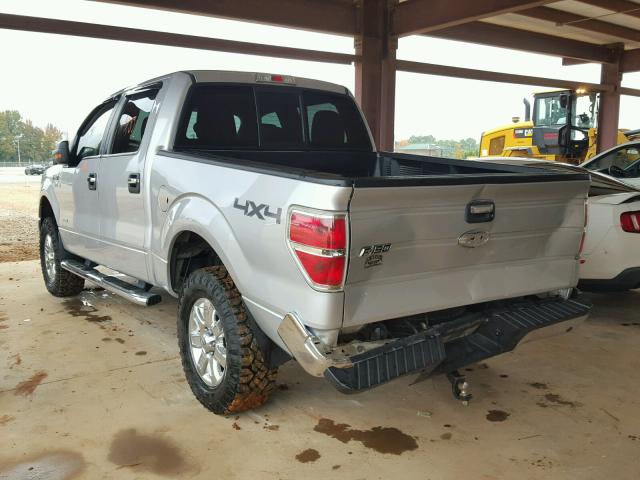 1FTFW1ET8DFD75753 - 2013 FORD F150 SILVER photo 3