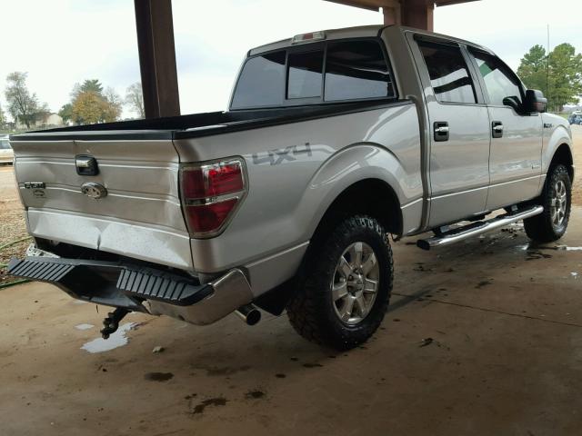 1FTFW1ET8DFD75753 - 2013 FORD F150 SILVER photo 4
