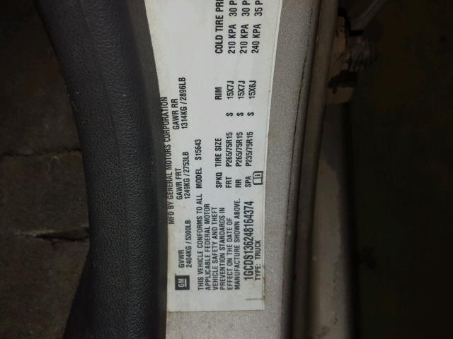 1GCDS136248164374 - 2004 CHEVROLET COLORADO BEIGE photo 10