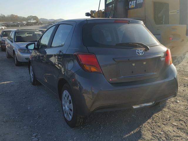 VNKKTUD37FA026603 - 2015 TOYOTA YARIS GRAY photo 3