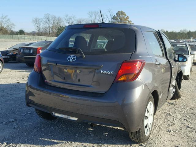 VNKKTUD37FA026603 - 2015 TOYOTA YARIS GRAY photo 4