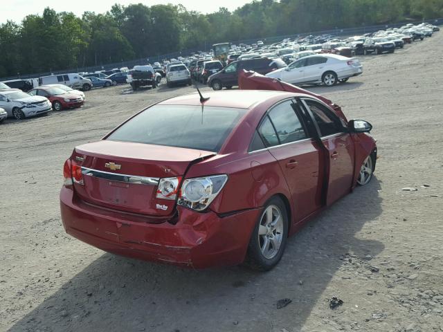 1G1PC5SBXD7234718 - 2013 CHEVROLET CRUZE LT RED photo 4