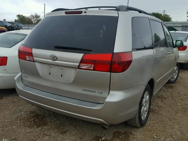 5TDZA23C94S202652 - 2004 TOYOTA SIENNA CE SILVER photo 4