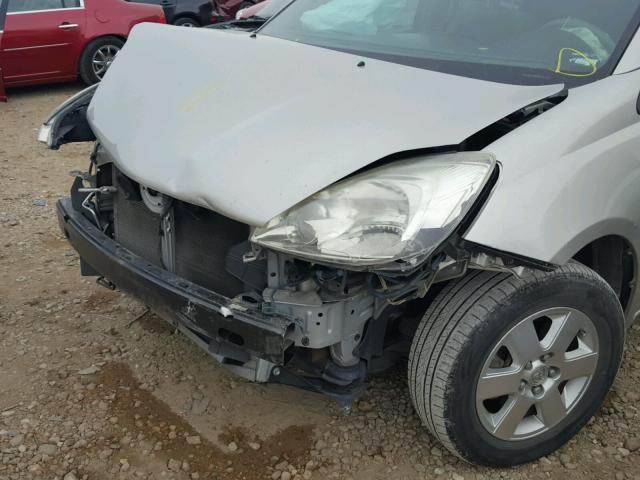 5TDZA23C94S202652 - 2004 TOYOTA SIENNA CE SILVER photo 9