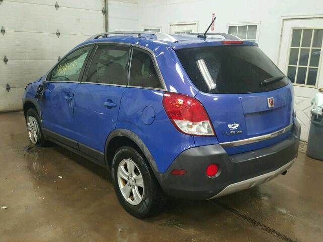 3GSCL33P78S538329 - 2008 SATURN VUE XE BLUE photo 3