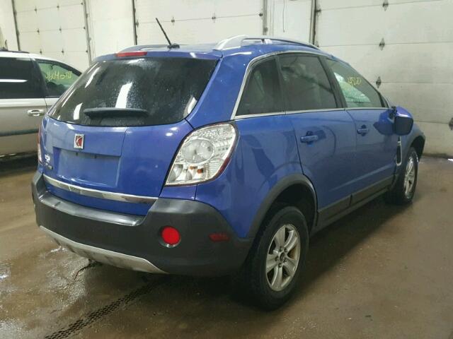 3GSCL33P78S538329 - 2008 SATURN VUE XE BLUE photo 4