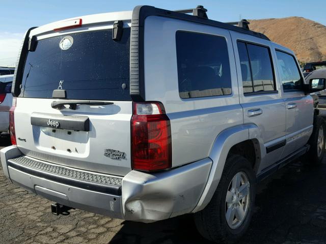 1J8HG48K67C598009 - 2007 JEEP COMMANDER SILVER photo 4