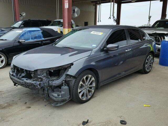 1HGCR2F55DA257173 - 2013 HONDA ACCORD SPO GRAY photo 2