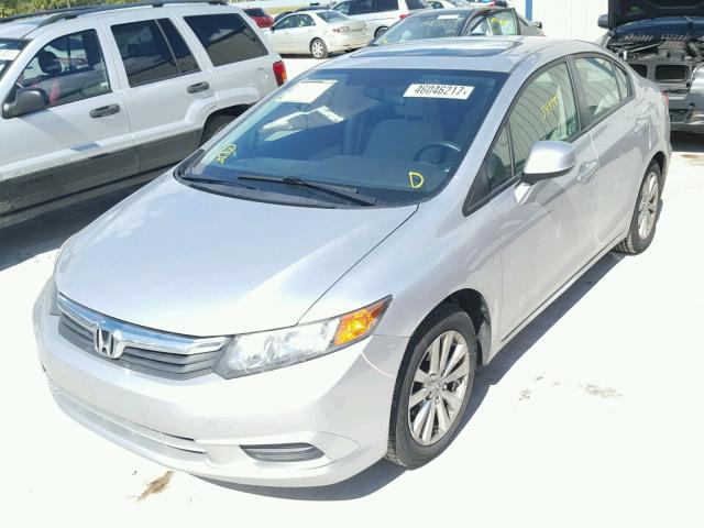 19XFB2F8XCE036366 - 2012 HONDA CIVIC EX ვერცხლისფერი ფოტო 2