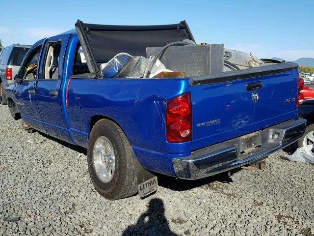 1D7HU182X7S241507 - 2007 DODGE RAM 1500 BLUE photo 3