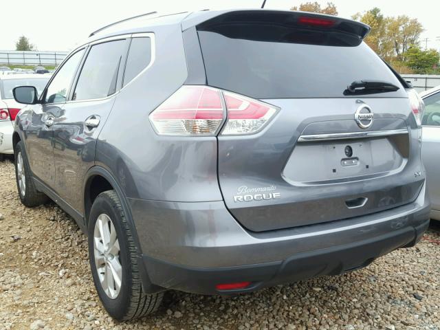 KNMAT2MTXGP689249 - 2016 NISSAN ROGUE S GRAY photo 3