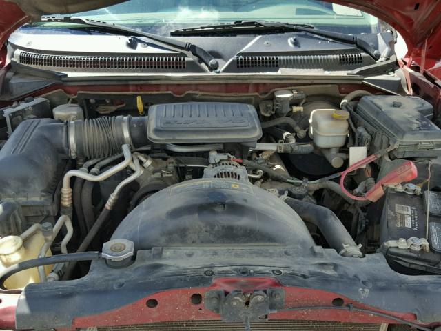 1D7HE48K87S192564 - 2007 DODGE DAKOTA QUA RED photo 7