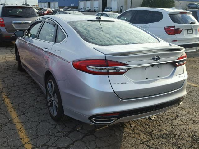 3FA6P0K98HR213779 - 2017 FORD FUSION TIT SILVER photo 3