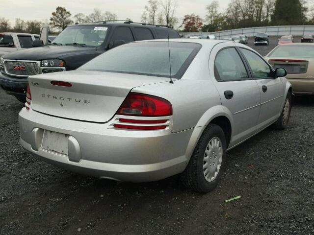 1B3EL36T94N371832 - 2004 DODGE STRATUS SE SILVER photo 4