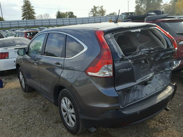2HKRM4H5XCH607680 - 2012 HONDA CR-V EX ნაცრისფერი ფოტო 3