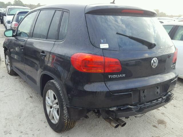 WVGBV3AX1DW582776 - 2013 VOLKSWAGEN TIGUAN S BLACK photo 3