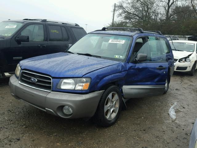 JF1SG65674H703676 - 2004 SUBARU FORESTER 2 BLUE photo 2