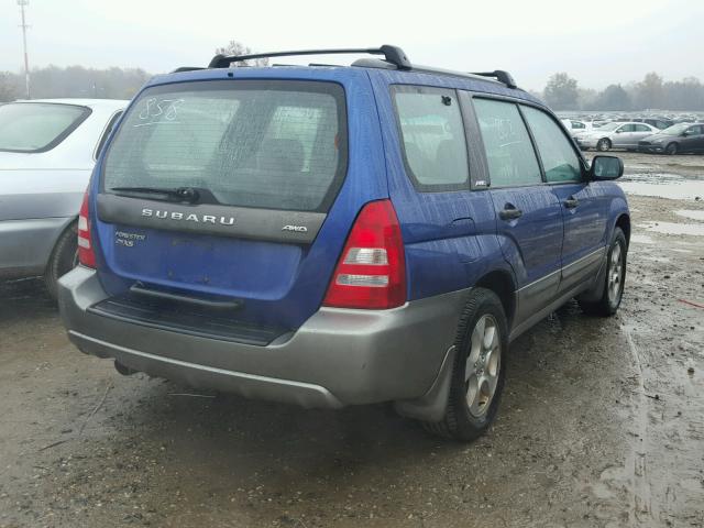 JF1SG65674H703676 - 2004 SUBARU FORESTER 2 BLUE photo 4