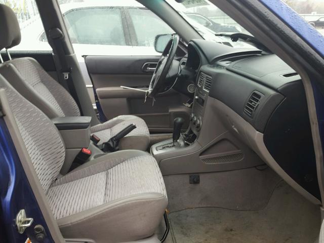 JF1SG65674H703676 - 2004 SUBARU FORESTER 2 BLUE photo 5