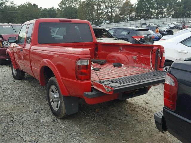 1FTYR14U04PB64373 - 2004 FORD RANGER SUP RED photo 3