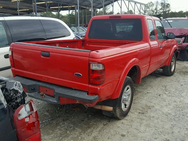 1FTYR14U04PB64373 - 2004 FORD RANGER SUP RED photo 4